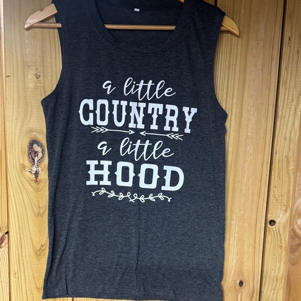 Women's Charcoal Graphic Tank Top